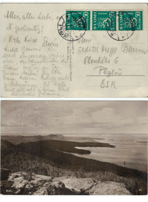 M30 1932 50p 3 kpl postikortti Kolilta CSRään 1936