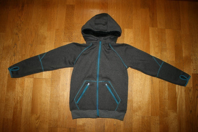 H&M Sport tummanharmaa neulefleece 134-140