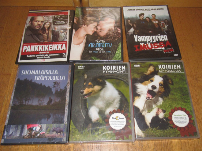6 kpl:n paketti uusia dvd-elokuvia kerralla