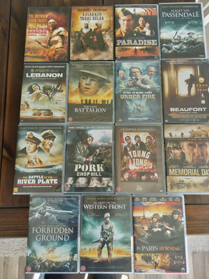 Sotaelokuvia 15 kpl. DVD-elokuva paketti 2.