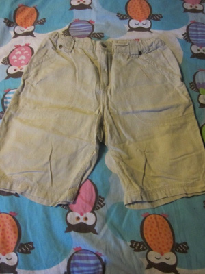Shortsit 128 cm khaki * puuvilla - pellava