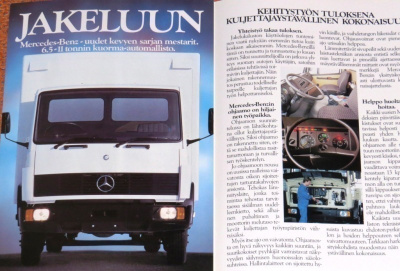 1984 Mercedes-Benz kuorma-auto jakelu esite - KUIN UUSI