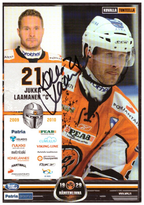 JUKKA LAAMANEN #21 HPK Postikortti Nimmarilla