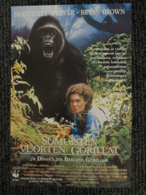 Sumuisten vuorten gorillat (1988) - vanha elokuvajuliste