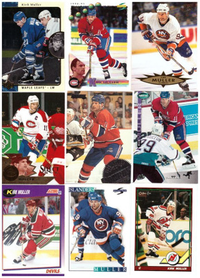 9 x KIRK MULLER Canadiens, Devils, Islanders, Maple Leafs