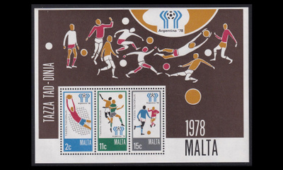 Malta 571-3BL5 ** Jalkapallon MM-kilpailut (1978)