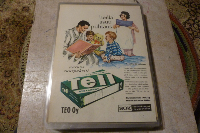 Tell pesuaine -62 mainos