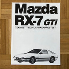 Esite Mazda RX-7 GTI, tekniset tiedot ja vakiovarusteet - pikkukuva 1