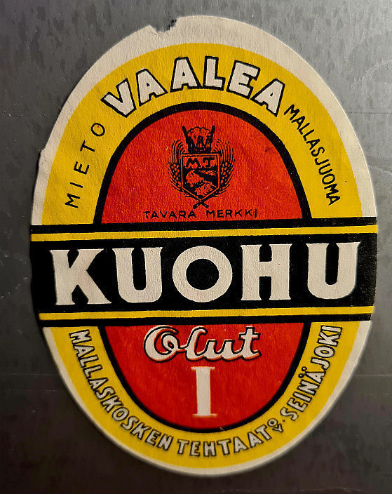 Mallaskoski Vaalea Kuohu I Olut - etiketti