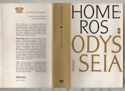 Homeros: Odysseia, WSOY 1962, skp., 4.p., K3 +