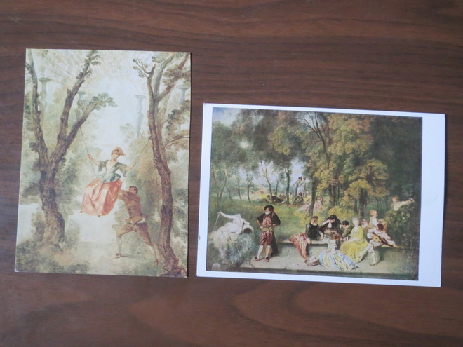 Antoine Watteau: Kaksi taidekorttia