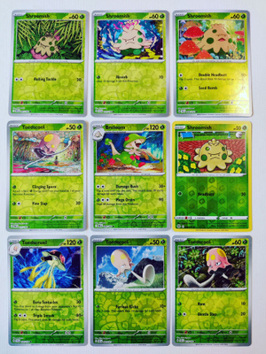 Pokemon Reverse Holo kortteja 9kpl