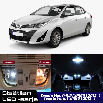 Toyota Vios (XP150) Sisätilan LED-sarja 8-osainen