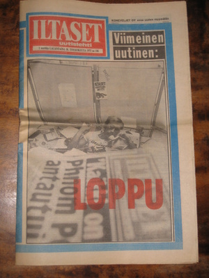 Sanomalehti  Iltaset 10.5.1975 , viim. numero
