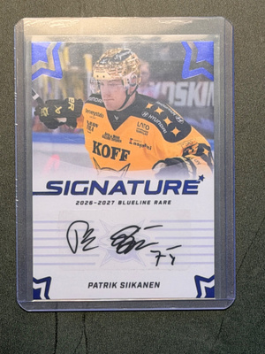 PATRIK SIIKANEN SAIPA BLUELINE RARE SIGNATURE /20