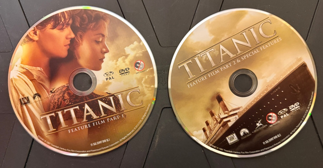 TITANIC (2 DVD) VAIN PELKÄT DVD LEVYT
