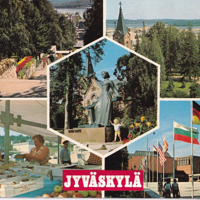 Jyväskylä. sommitelmakortti, vaakuna.  e284