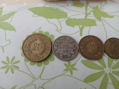 vanhoja markkoja....mm. 1865....ym..