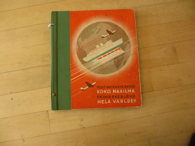 koko maailma postimerkkikansio j.r.parmi 128siv n.147pm