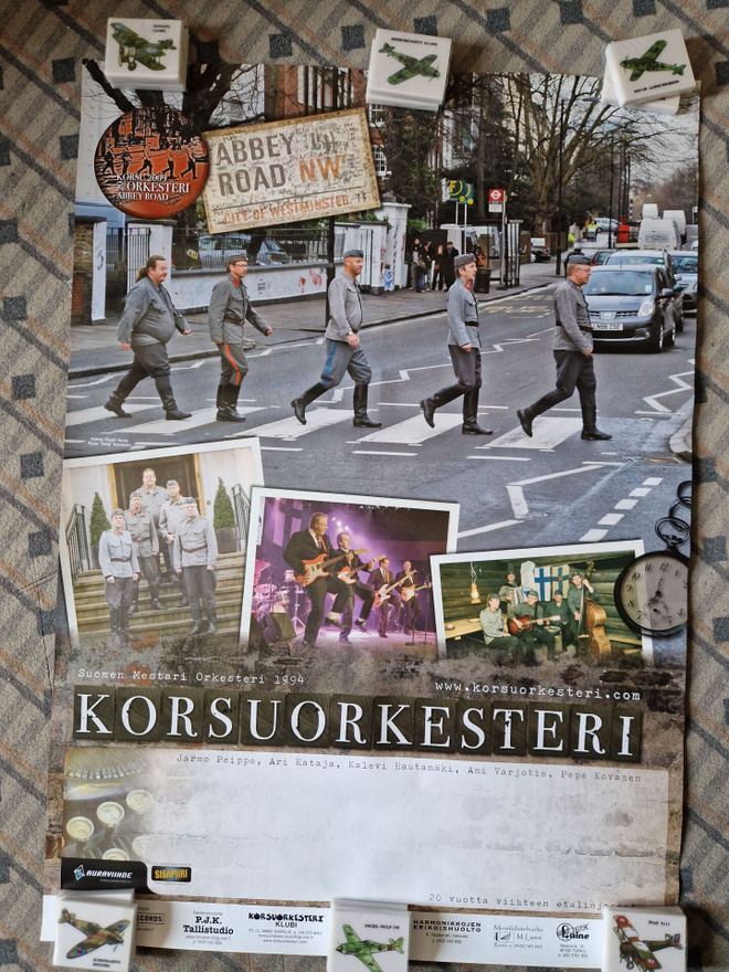 Korsuorkesteri  Abey Road Keikkaliste 60×42cm