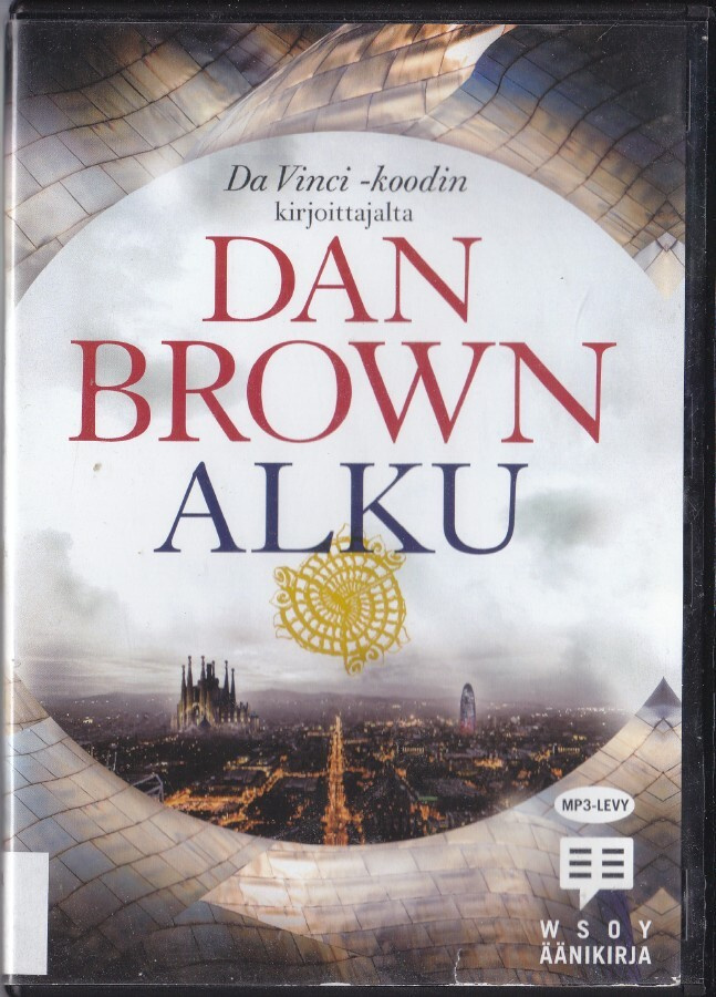 Äänikirja: Dan Brown:Alku (mp3 CD. Kirjastopoisto)