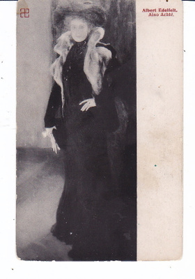 VANHA Postikortti Aino Ackte Ooppera Laulaja 1900-l