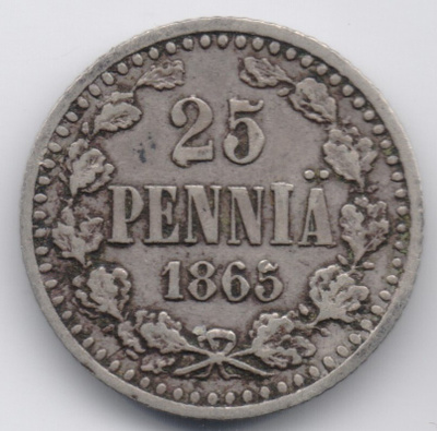 1865 25 penniä tyyppi 265.1.1kl4