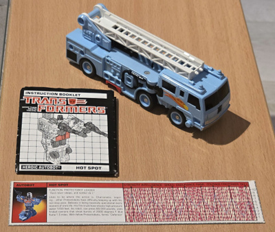 Transformers G1 HOT SPOT (Protectobots) 1986 *metalli-versio