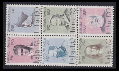 Italia 1613-8 ** Merkkihenkilöitä (1978)
