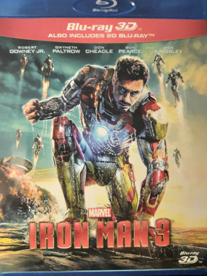 IRON MAN 3  3D BLU-RAY + BLU-RAY
