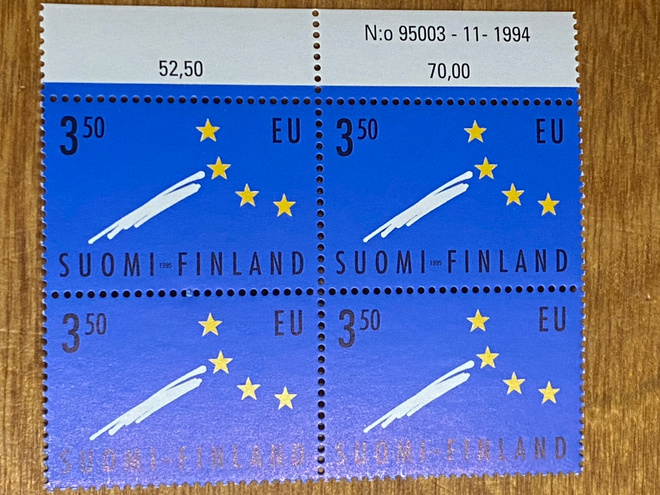 SUOMI EUROOPAN UNIONIIN NELIÖ NUMERO MARGINAALILLA**