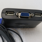 KVM USB 2-PC vaihtaja näppäimistö, hiiri, näyttö ja audio - pikkukuva 1