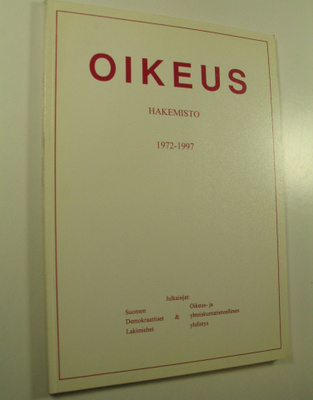 Heini Kainulainen : Oikeus : hakemisto 1972-1997