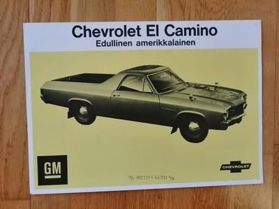 1972 Chevrolet El Camino esite - KUIN UUSI - suomalainen