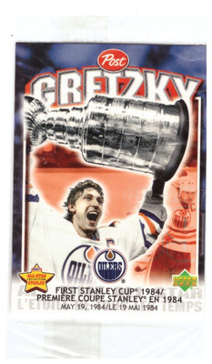 WAYNE GRETZKY Oilers, 1989 Up.D. POST Avaamaton Paketti 3/7