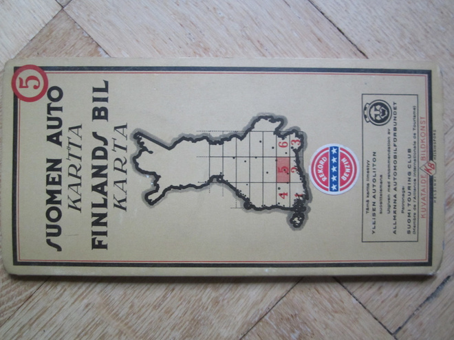 SUOMEN AUTO KARTTA VUODELTA 1930 ALUE 5