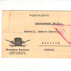 FIRMAKORTTI SUOMEN SOTILAS POSTIENNAKKO HELSINKI-MELLILÄ - pikkukuva 1