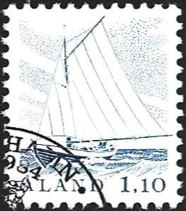Åland 1984 Yleismerkit 1,10 mk EP leima Lape 003