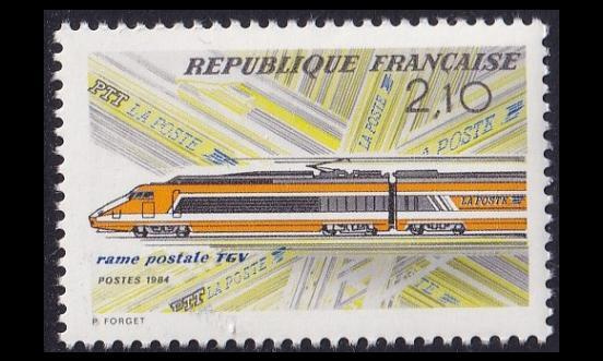 Ranska 2460 ** Ensimmäinen postinkuljetus TVG-junalla (1984
