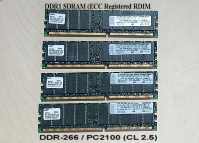 Samsung 1GB DDR ecc Registered -palvelinmuisteja 4kpl.(M312L