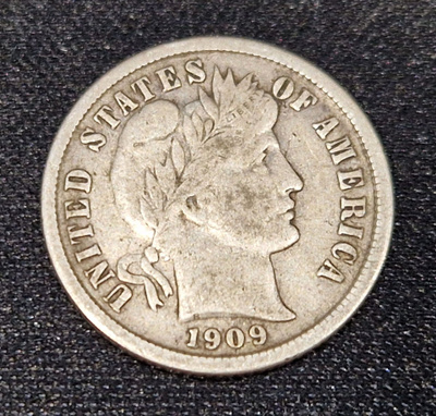 USA Barber dime 1909