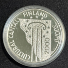 100mk hopeinen juhlaraha Helsinki 450V Proof - pikkukuva 1