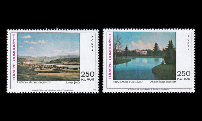 Turkki 2205-6 ** Maalauksia (1971)