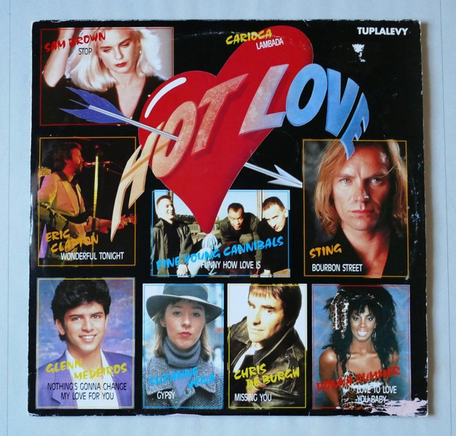 HOT LOVE -vinyylikokoelma, tuplalevy 1989