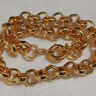 21k kullattu Kanadalainen papu kaulakoru Gold plated - pikkukuva 5