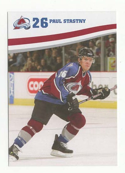 Paul Stastny Colorado Avalanche Team Issue Postcard