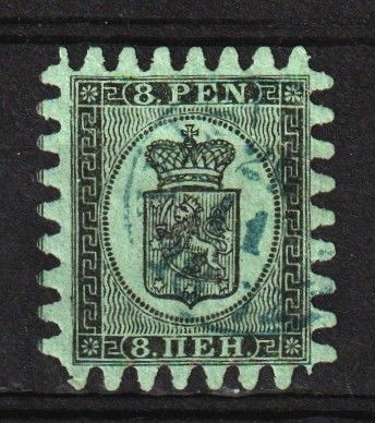 1866 8pennin isohampainen merkki leimattuna