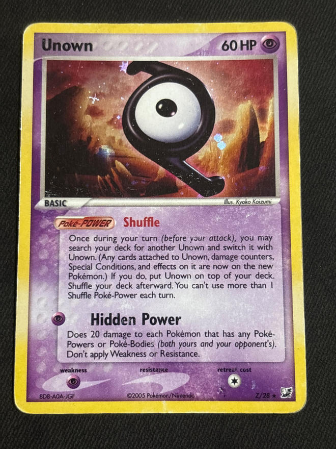 Unown Z/28 EX Unseen Forces
