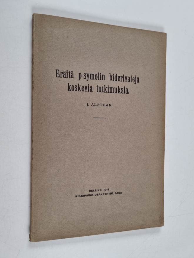 J. Alfthan : Eräitä p-symolin biderivateja koskevia tutki...