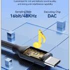 ?? USB-C - 3.5mm uros DAC audiokaapeli HiFi / 1m #30889 - pikkukuva 3